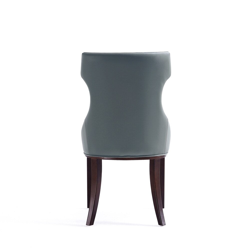 Manhattan Comfort - Reine Faux Leather Dining Chairs with Beech Wood Legs in Pebble Grey - Set of 4 - 2-DC007-PE veiw 6