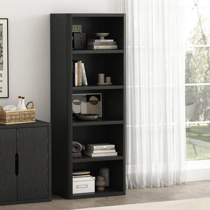 Manhattan Comfort - Rivington 28in Open Bookcase in Black (5-Shelf) - BC003-BK veiw 8