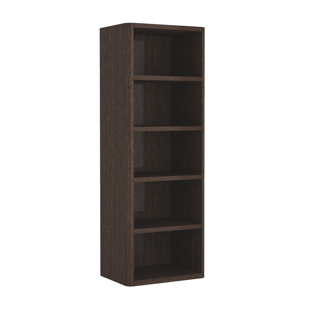 Manhattan Comfort - Rivington 28in Open Bookcase in Dark Walnut (5-Shelf) - BC003-BR veiw 3