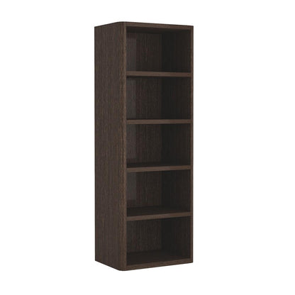 Manhattan Comfort - Rivington 28in Open Bookcase in Dark Walnut (5-Shelf) - BC003-BR veiw 3