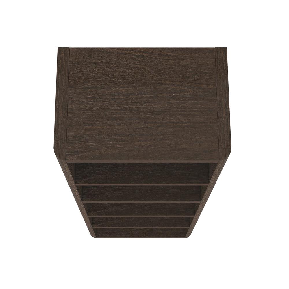 Manhattan Comfort - Rivington 28in Open Bookcase in Dark Walnut (5-Shelf) - BC003-BR veiw 5