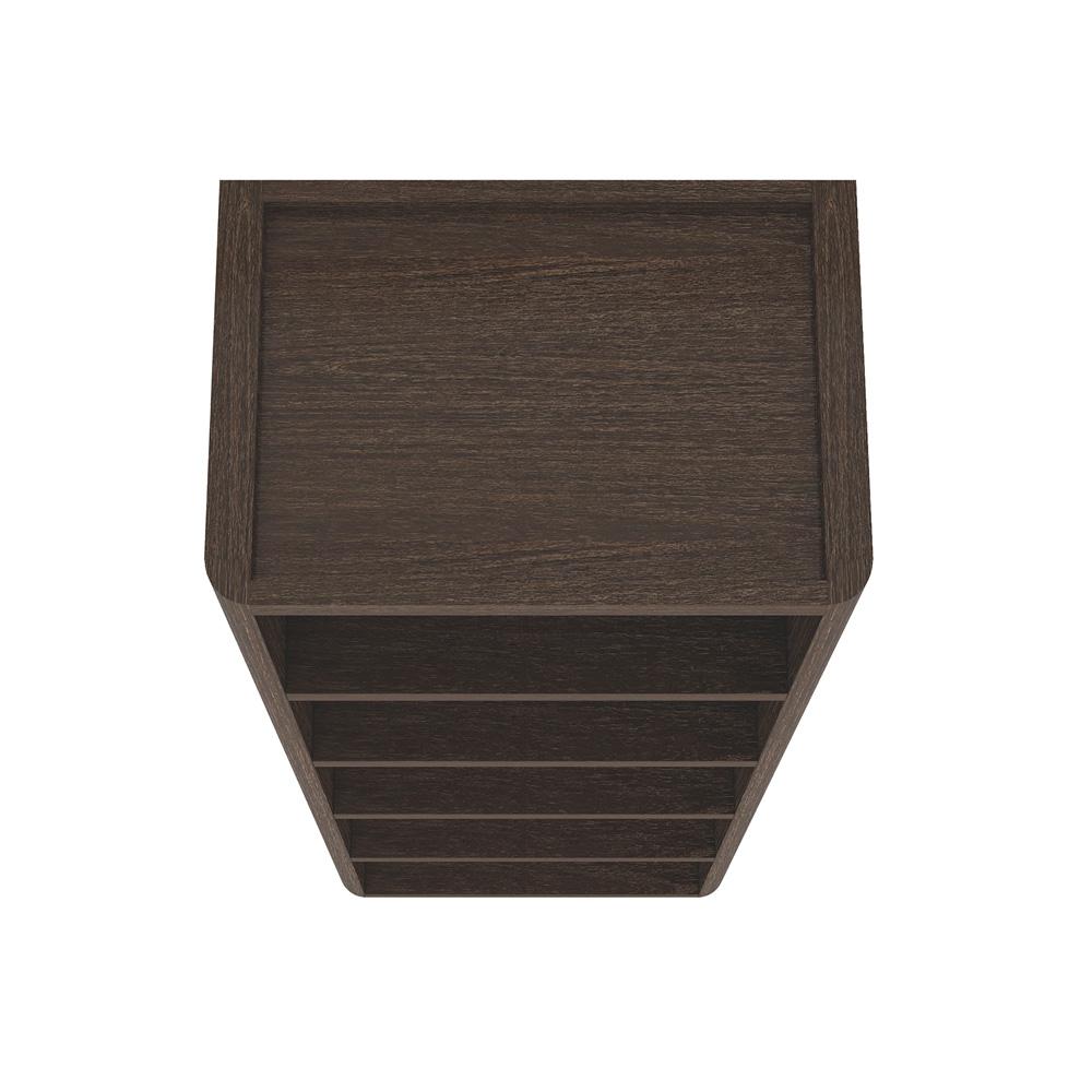 Manhattan Comfort - Rivington 28in Open Bookcase in Dark Walnut (5-Shelf) - BC003-BR veiw 6