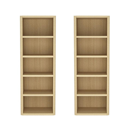 Manhattan Comfort - Rivington 28in Open Bookcase in Natural Oak (5-Shelf) - Set of 2 - 2-BC003-NA veiw 1
