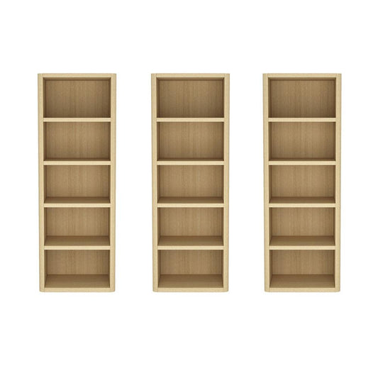 Manhattan Comfort - Rivington 28in Open Bookcase in Natural Oak (5-Shelf) - Set of 3 - 3-BC003-NA veiw 1
