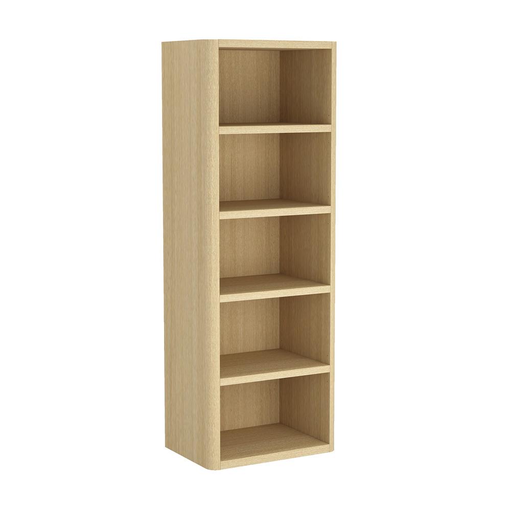 Manhattan Comfort - Rivington 28in Open Bookcase in Natural Oak (5-Shelf) - BC003-NA veiw 3