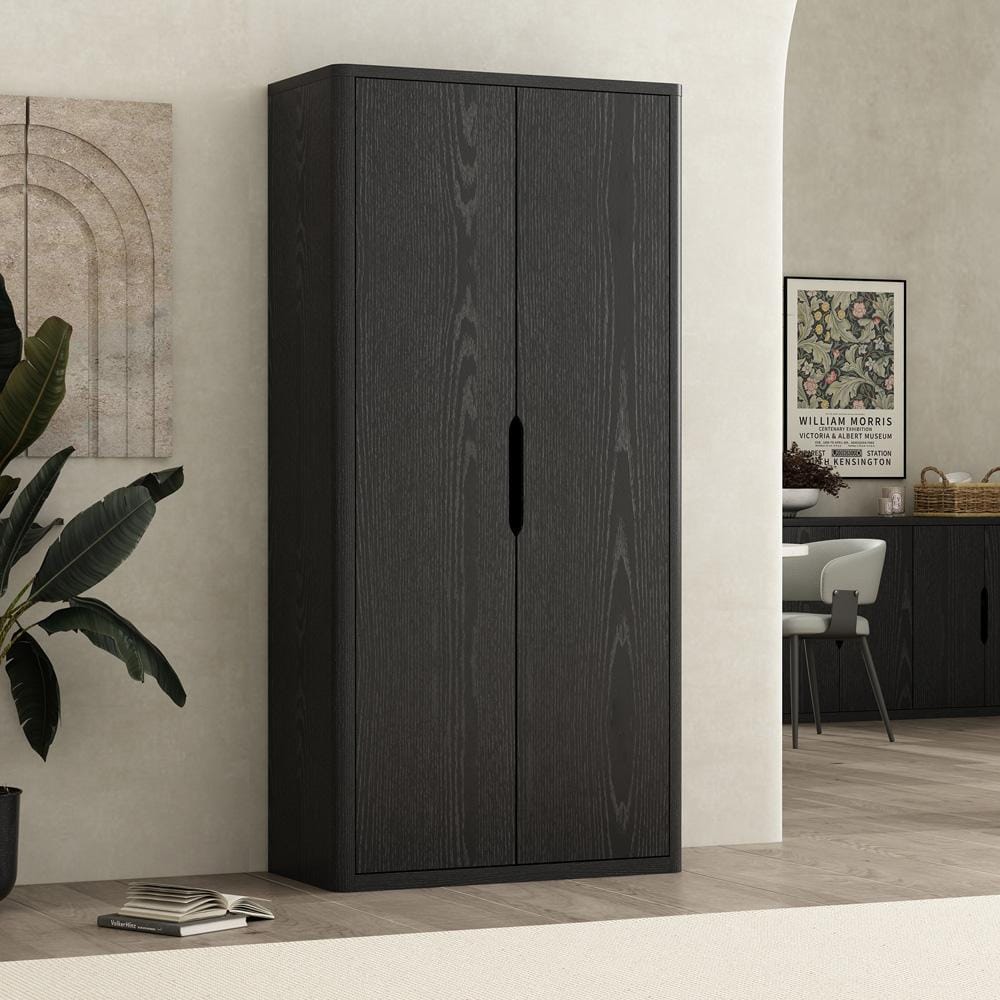 Manhattan Comfort - Rivington 38in Bookcase Cabinet in Black (5-Shelf) - BC004-BK veiw 8