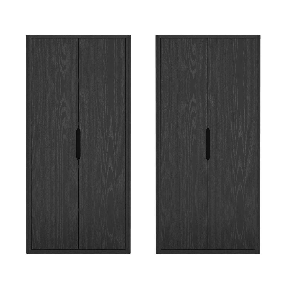 Manhattan Comfort - Rivington 38in Bookcase Cabinet in Black (5-Shelf) - Set of 2 - 2-BC004-BK veiw 1