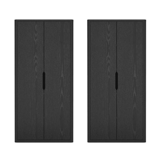 Manhattan Comfort - Rivington 38in Bookcase Cabinet in Black (5-Shelf) - Set of 2 - 2-BC004-BK veiw 1