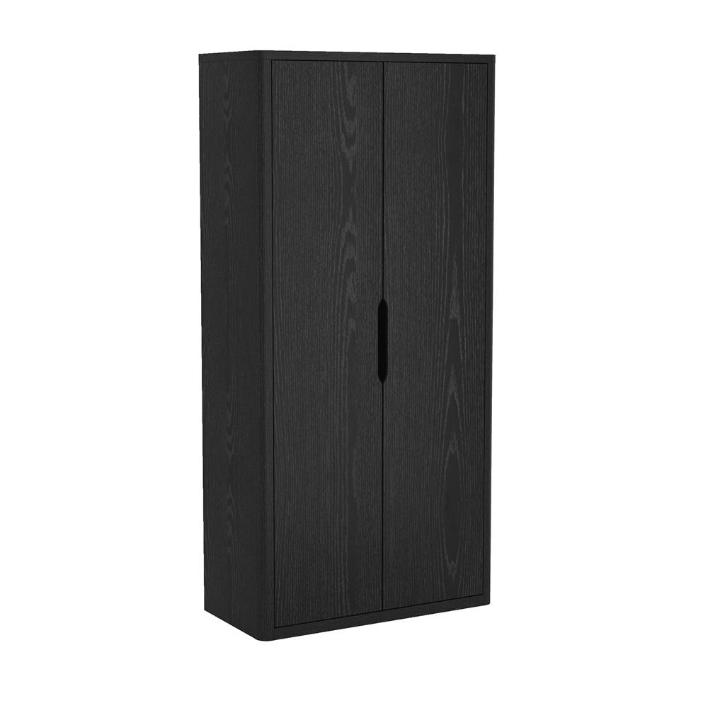 Manhattan Comfort - Rivington 38in Bookcase Cabinet in Black (5-Shelf) - Set of 2 - 2-BC004-BK veiw 2