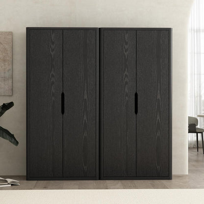 Manhattan Comfort - Rivington 38in Bookcase Cabinet in Black (5-Shelf) - Set of 2 - 2-BC004-BK veiw 8