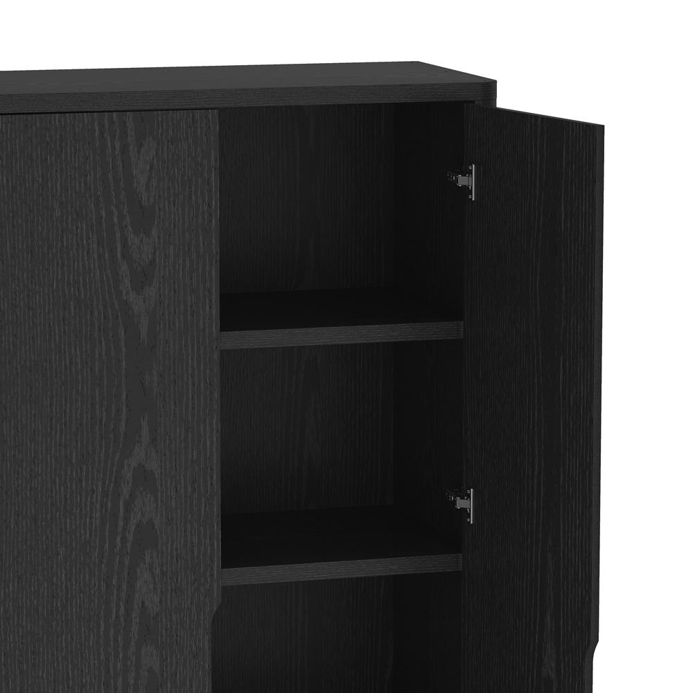Manhattan Comfort - Rivington 38in Bookcase Cabinet in Black (5-Shelf) - Set of 3 - 3-BC004-BK veiw 6