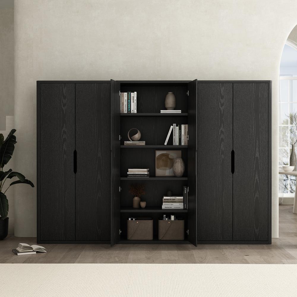 Manhattan Comfort - Rivington 38in Bookcase Cabinet in Black (5-Shelf) - Set of 3 - 3-BC004-BK veiw 7