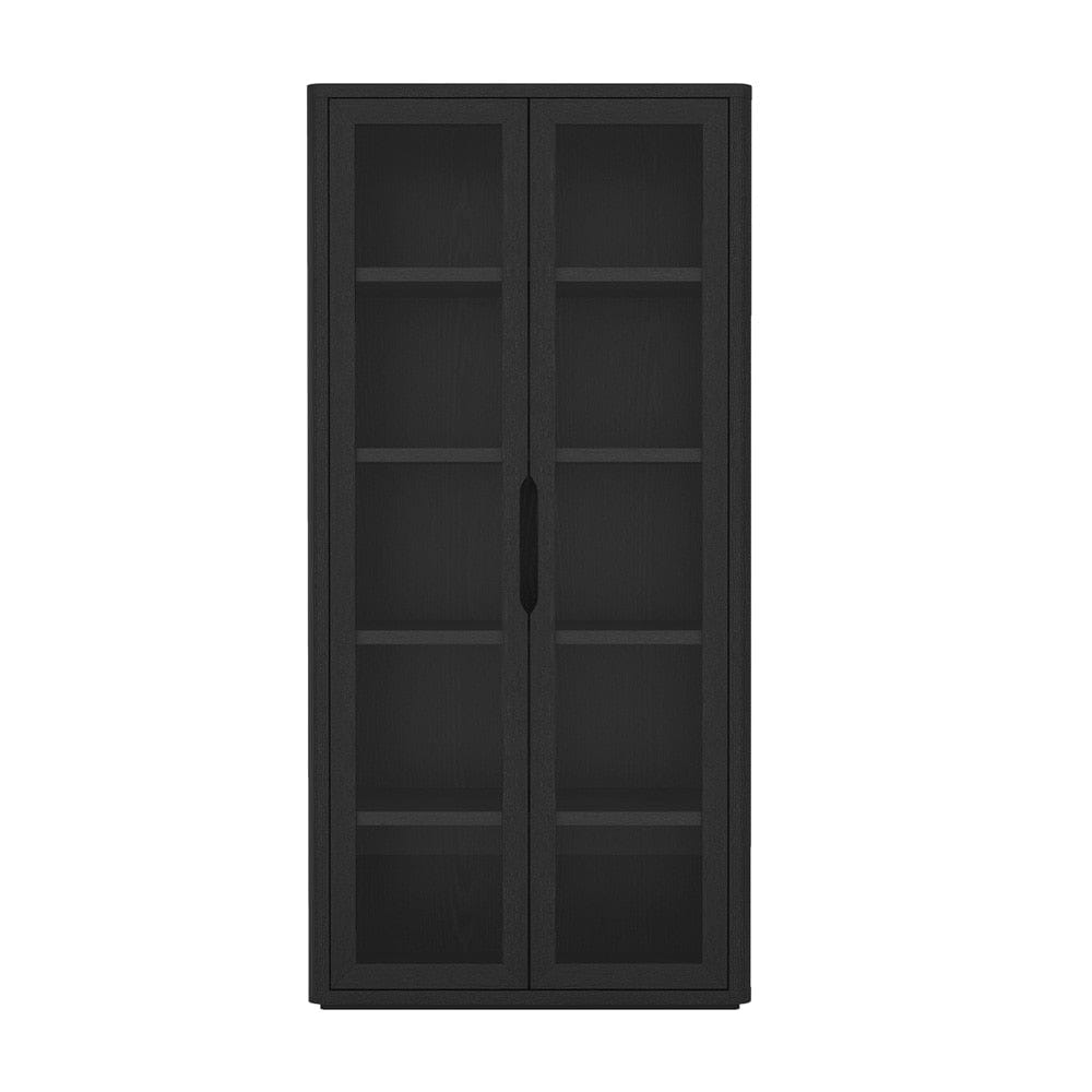 Manhattan Comfort - Rivington 38in Bookcase Cabinet in Black (5-Shelf) - BC005-BK veiw 1