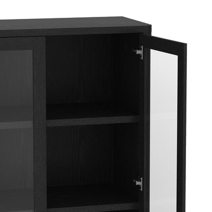 Manhattan Comfort - Rivington 38in Bookcase Cabinet in Black (5-Shelf) - BC005-BK veiw 6