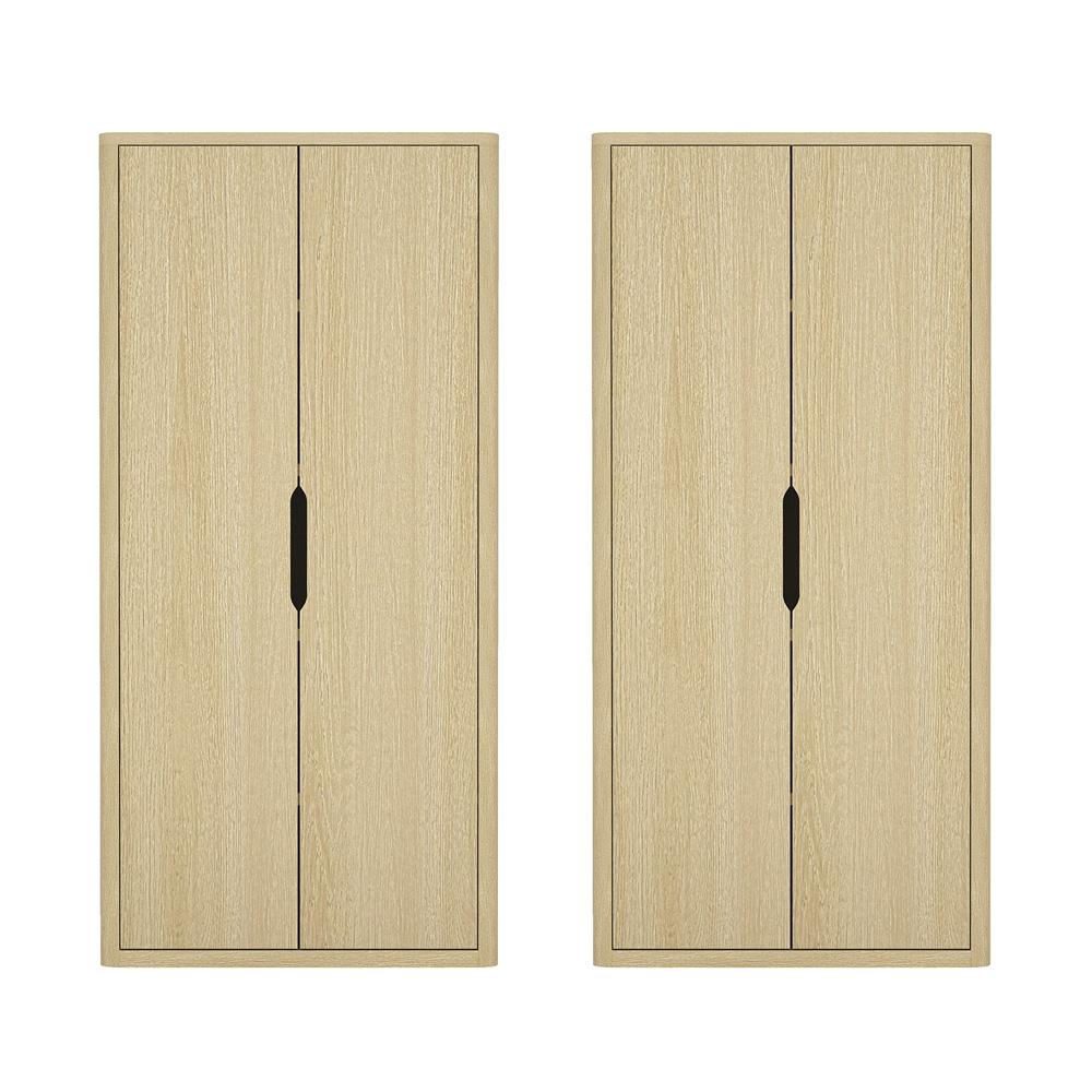 Manhattan Comfort - Rivington 38in Bookcase Cabinet in Natural Oak (5-Shelf) - Set of 2 - 2-BC004-NA veiw 1