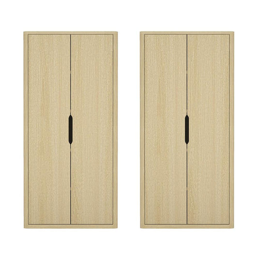 Manhattan Comfort - Rivington 38in Bookcase Cabinet in Natural Oak (5-Shelf) - Set of 2 - 2-BC004-NA veiw 1