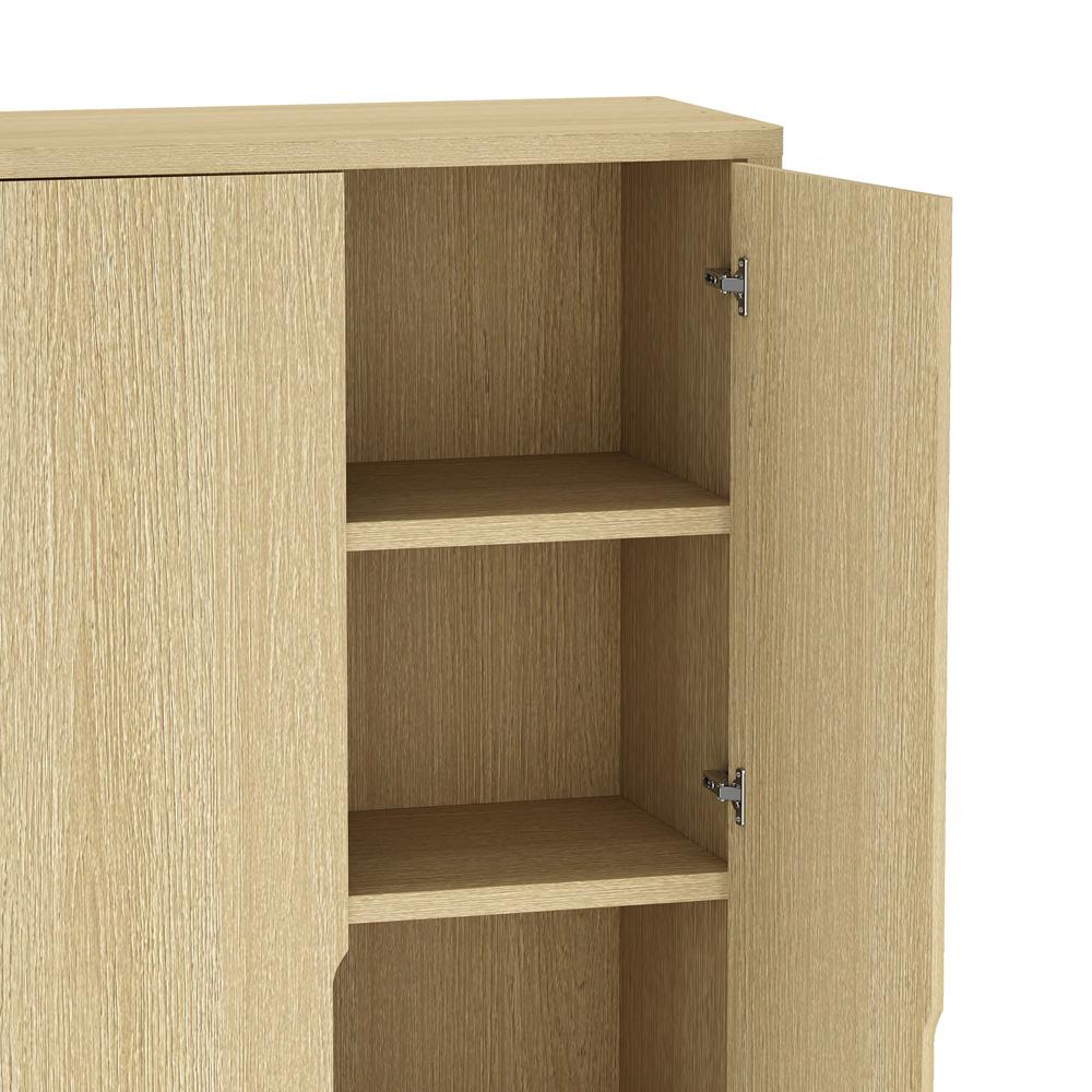 Manhattan Comfort - Rivington 38in Bookcase Cabinet in Natural Oak (5-Shelf) - Set of 2 - 2-BC004-NA veiw 6