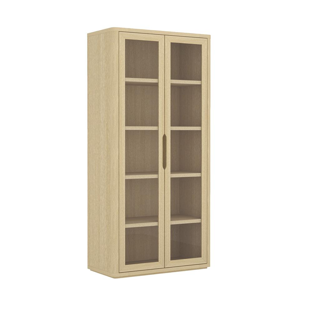 Manhattan Comfort - Rivington 38in Bookcase Cabinet in Natural Oak (5-Shelf) - Set of 2 - 2-BC005-NA veiw 2