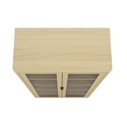Manhattan Comfort - Rivington 38in Bookcase Cabinet in Natural Oak (5-Shelf) - Set of 2 - 2-BC005-NA veiw 3