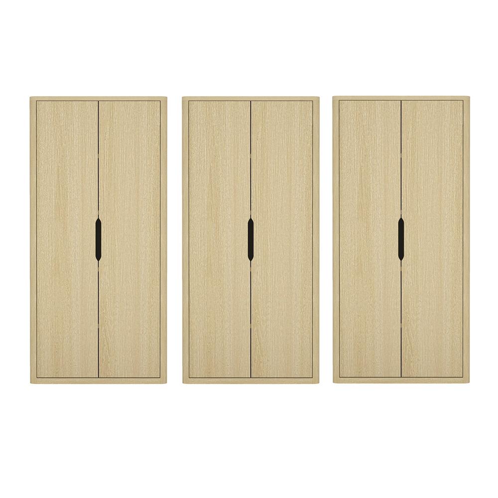 Manhattan Comfort - Rivington 38in Bookcase Cabinet in Natural Oak (5-Shelf) - Set of 3 - 3-BC004-NA veiw 1
