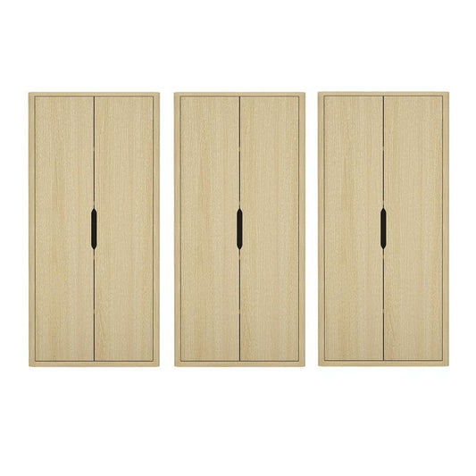 Manhattan Comfort - Rivington 38in Bookcase Cabinet in Natural Oak (5-Shelf) - Set of 3 - 3-BC004-NA veiw 1