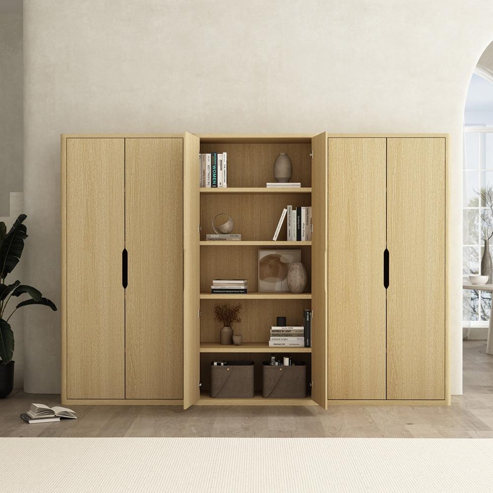 Manhattan Comfort - Rivington 38in Bookcase Cabinet in Natural Oak (5-Shelf) - Set of 3 - 3-BC004-NA veiw 7