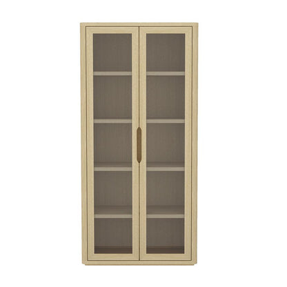 Manhattan Comfort - Rivington 38in Bookcase Cabinet in Natural Oak (5-Shelf) - BC005-NA veiw 1