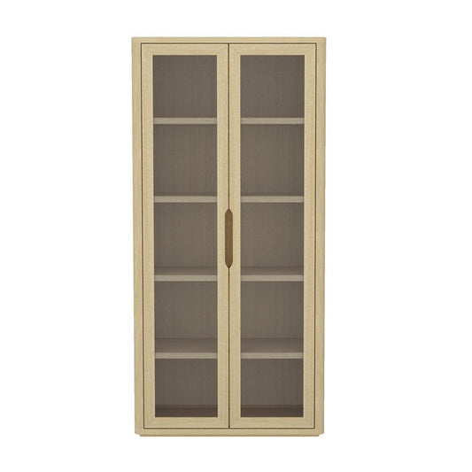 Manhattan Comfort - Rivington 38in Bookcase Cabinet in Natural Oak (5-Shelf) - BC005-NA veiw 1
