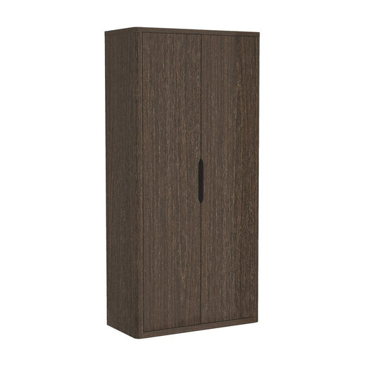 Manhattan Comfort - Rivington 38in Bookcase Cabinet in Walnut (5-Shelf) - BC004-BR veiw 2