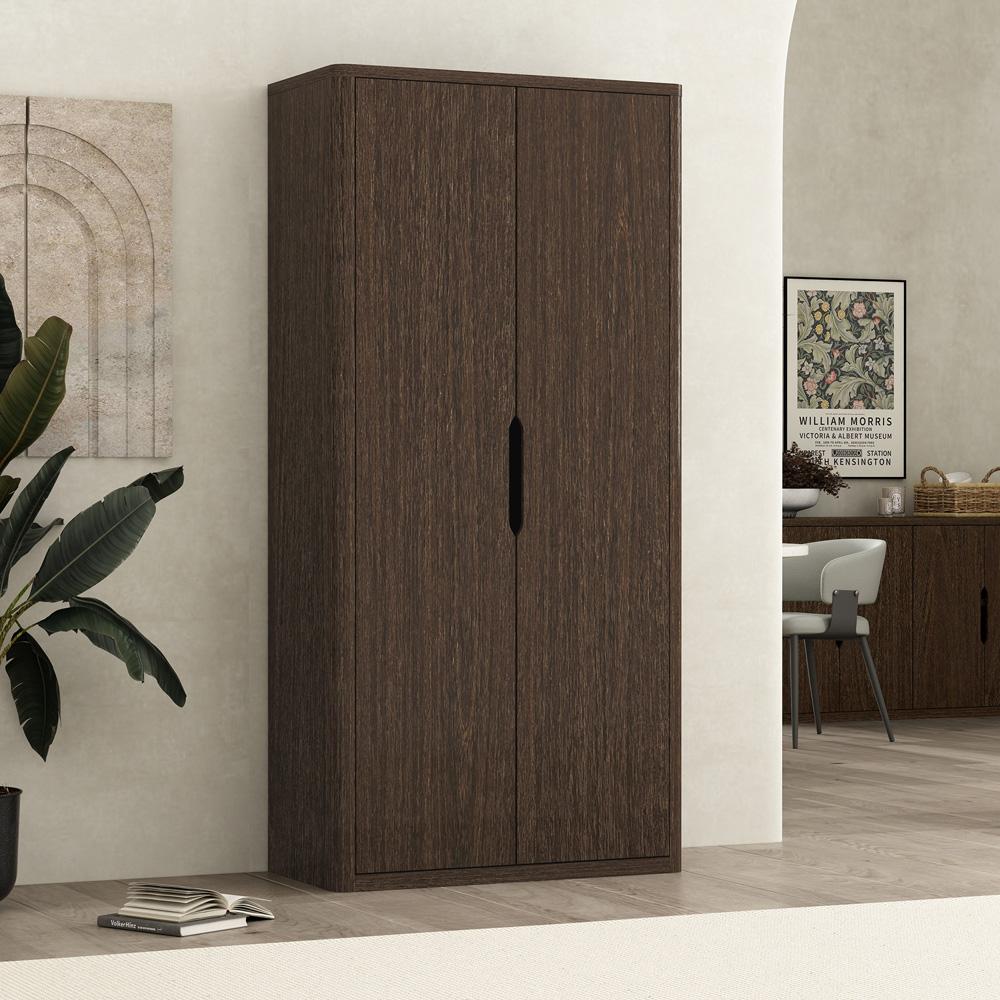 Manhattan Comfort - Rivington 38in Bookcase Cabinet in Walnut (5-Shelf) - BC004-BR veiw 8