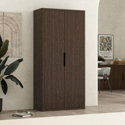 Manhattan Comfort - Rivington 38in Bookcase Cabinet in Walnut (5-Shelf) - BC004-BR veiw 8