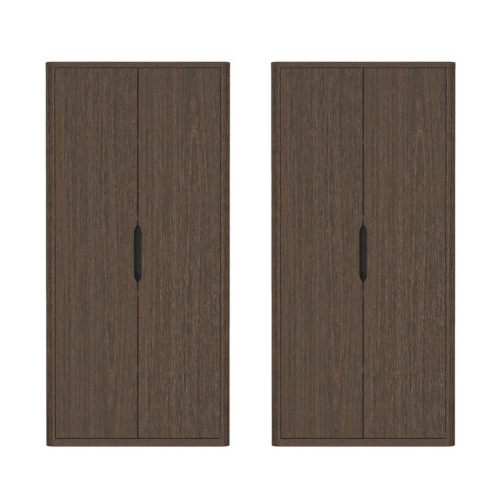 Manhattan Comfort - Rivington 38in Bookcase Cabinet in Walnut (5-Shelf) - Set of 2 - 2-BC004-BR veiw 1