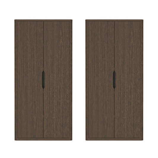 Manhattan Comfort - Rivington 38in Bookcase Cabinet in Walnut (5-Shelf) - Set of 2 - 2-BC004-BR veiw 1