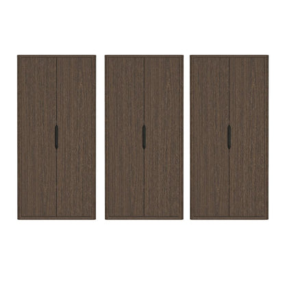 Manhattan Comfort - Rivington 38in Bookcase Cabinet in Walnut (5-Shelf) - Set of 3 - 3-BC004-BR veiw 1