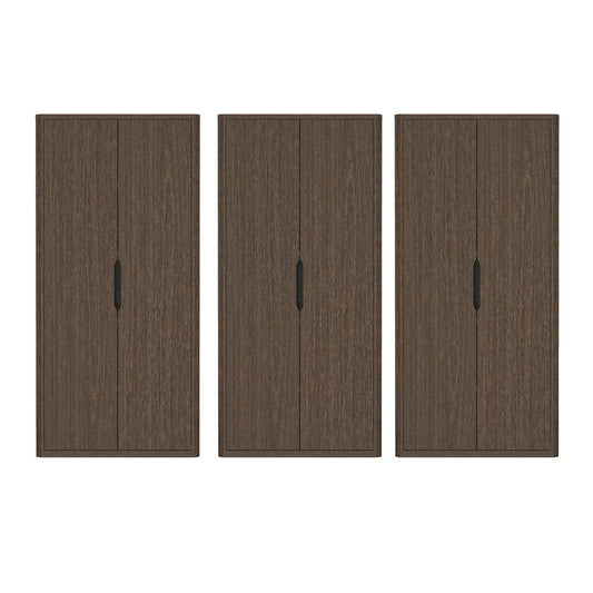 Manhattan Comfort - Rivington 38in Bookcase Cabinet in Walnut (5-Shelf) - Set of 3 - 3-BC004-BR veiw 1