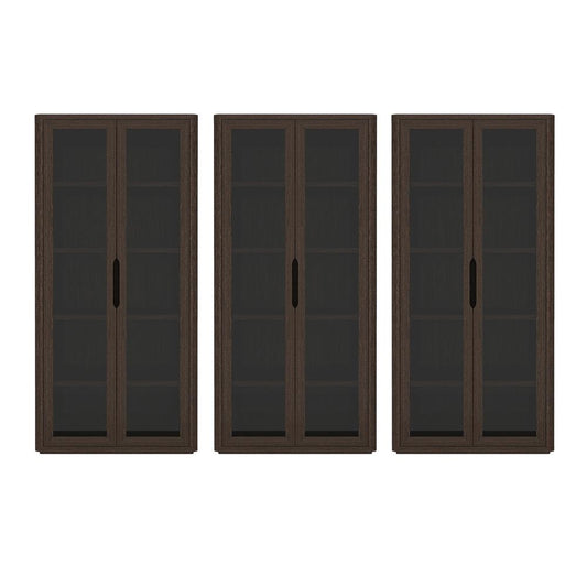 Manhattan Comfort - Rivington 38in Bookcase Cabinet in Walnut (5-Shelf) - Set of 3 - 3-BC005-BR veiw 1