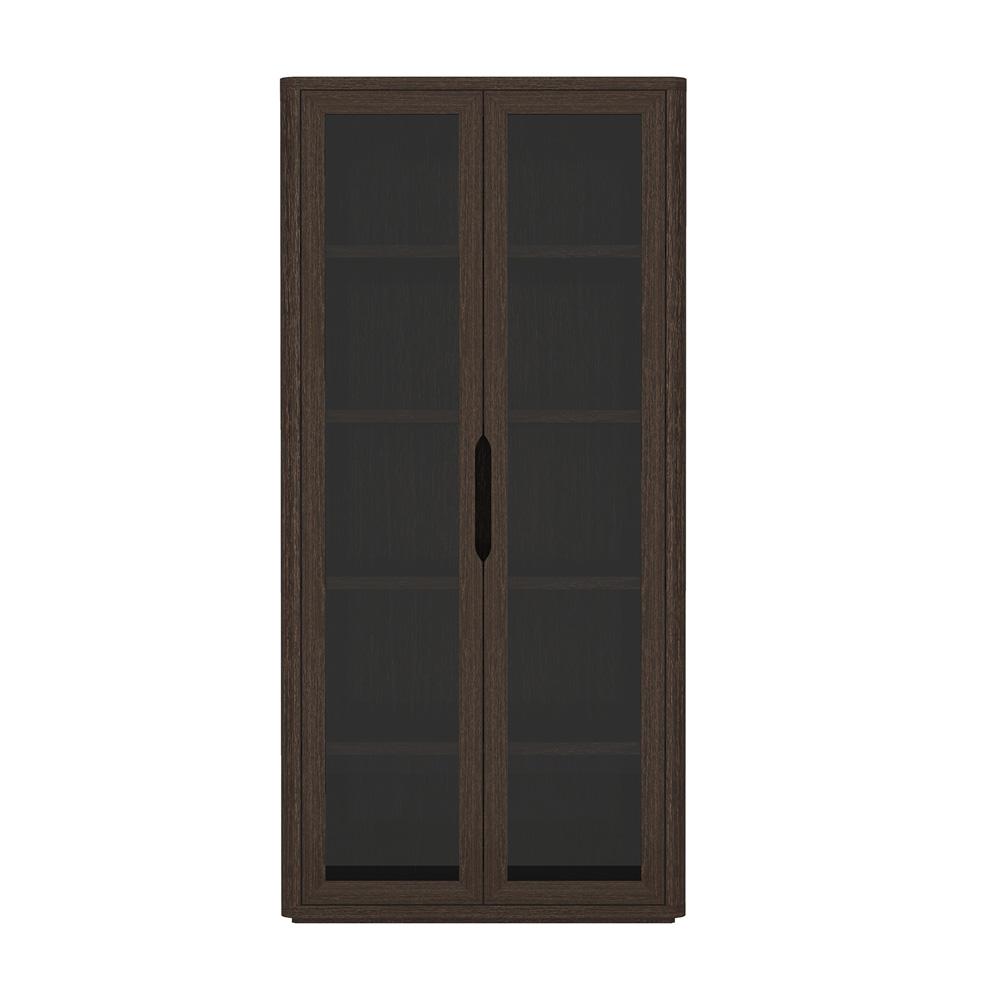 Manhattan Comfort - Rivington 38in Bookcase Cabinet in Walnut (5-Shelf) - BC005-BR veiw 1