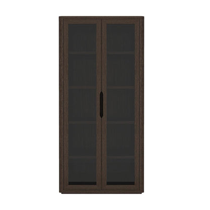 Manhattan Comfort - Rivington 38in Bookcase Cabinet in Walnut (5-Shelf) - BC005-BR veiw 1