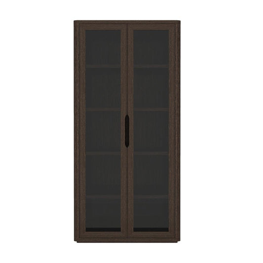 Manhattan Comfort - Rivington 38in Bookcase Cabinet in Walnut (5-Shelf) - BC005-BR veiw 1