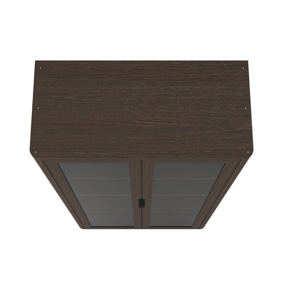 Manhattan Comfort - Rivington 38in Bookcase Cabinet in Walnut (5-Shelf) - BC005-BR veiw 3