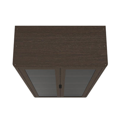 Manhattan Comfort - Rivington 38in Bookcase Cabinet in Walnut (5-Shelf) - BC005-BR veiw 3