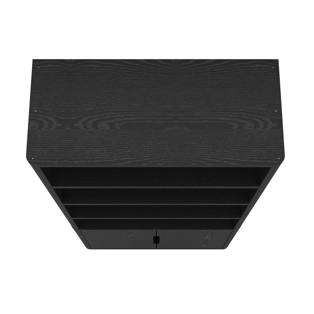 Manhattan Comfort - Rivington 40in Bookcase Cabinet in Black (4-Shelf) - Set of 2 - 2-BC006-BK veiw 3