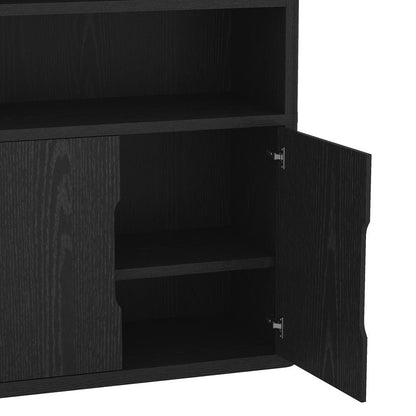 Manhattan Comfort - Rivington 40in Bookcase Cabinet in Black (4-Shelf) - Set of 2 - 2-BC006-BK veiw 6