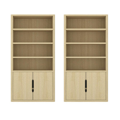 Manhattan Comfort - Rivington 40in Bookcase Cabinet in Natural Oak (4-Shelf) - Set of 2 - 2-BC006-NA veiw 1
