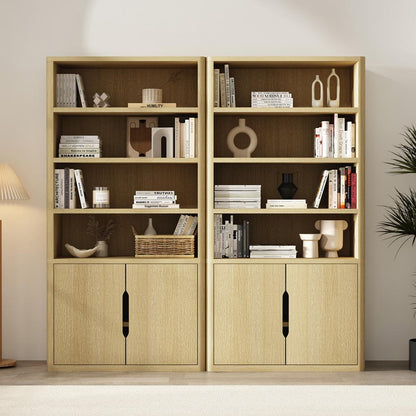 Manhattan Comfort - Rivington 40in Bookcase Cabinet in Natural Oak (4-Shelf) - Set of 2 - 2-BC006-NA veiw 8