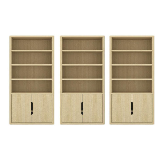 Manhattan Comfort - Rivington 40in Bookcase Cabinet in Natural Oak (4-Shelf) - Set of 3 - 3-BC006-NA veiw 1
