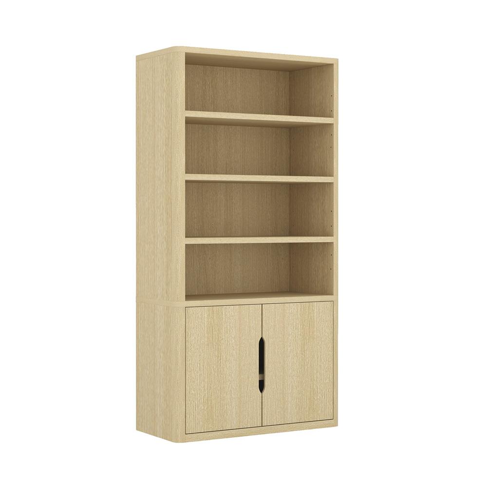Manhattan Comfort - Rivington 40in Bookcase Cabinet in Natural Oak (4-Shelf) - Set of 3 - 3-BC006-NA veiw 2