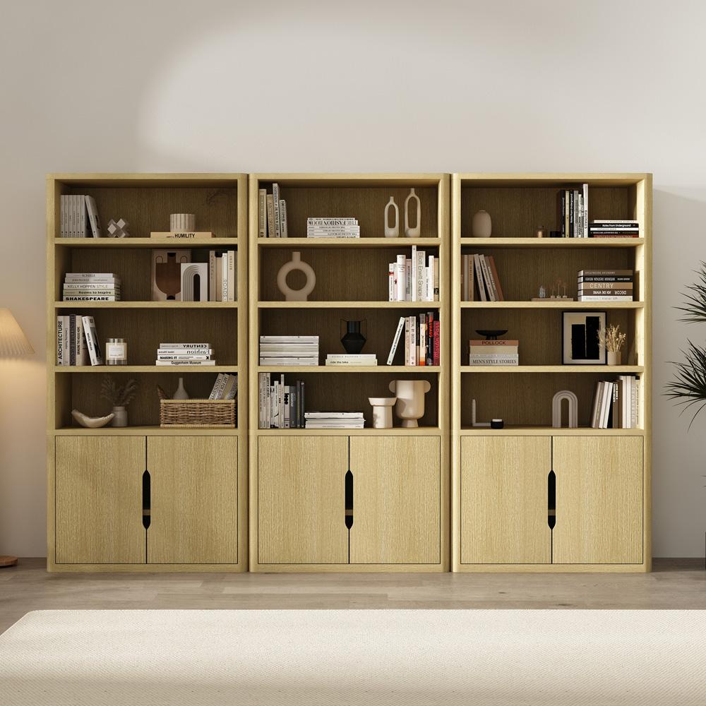 Manhattan Comfort - Rivington 40in Bookcase Cabinet in Natural Oak (4-Shelf) - Set of 3 - 3-BC006-NA veiw 8