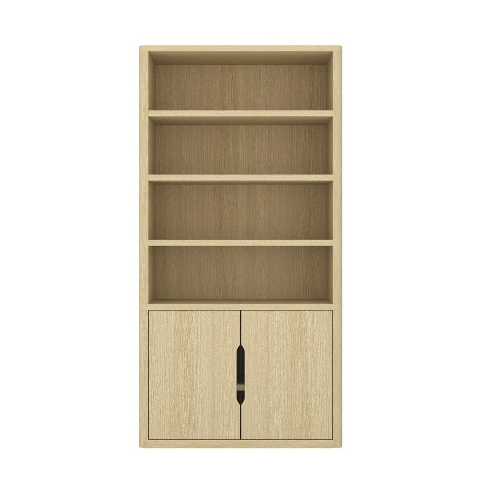 Manhattan Comfort - Rivington 40in Bookcase Cabinet in Natural Oak (4-Shelf) - BC006-NA veiw 1