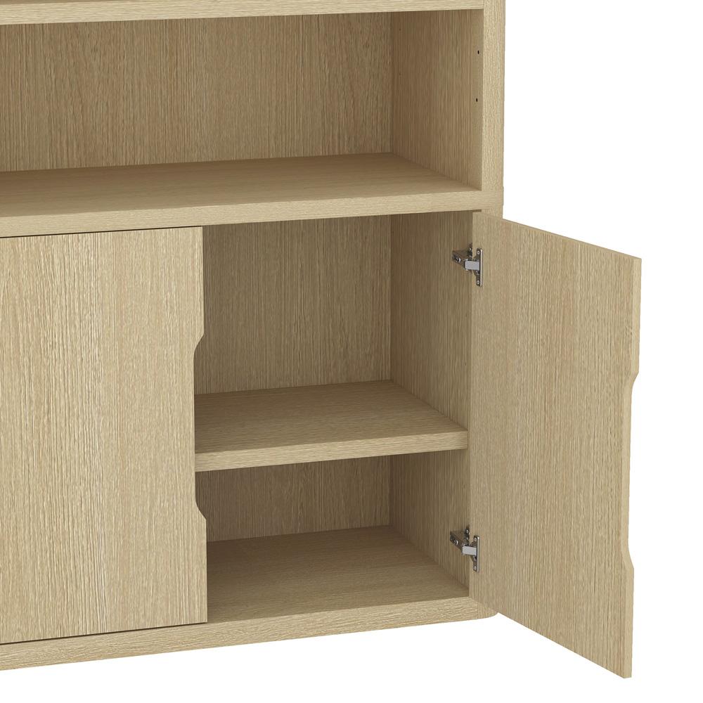 Manhattan Comfort - Rivington 40in Bookcase Cabinet in Natural Oak (4-Shelf) - BC006-NA veiw 3